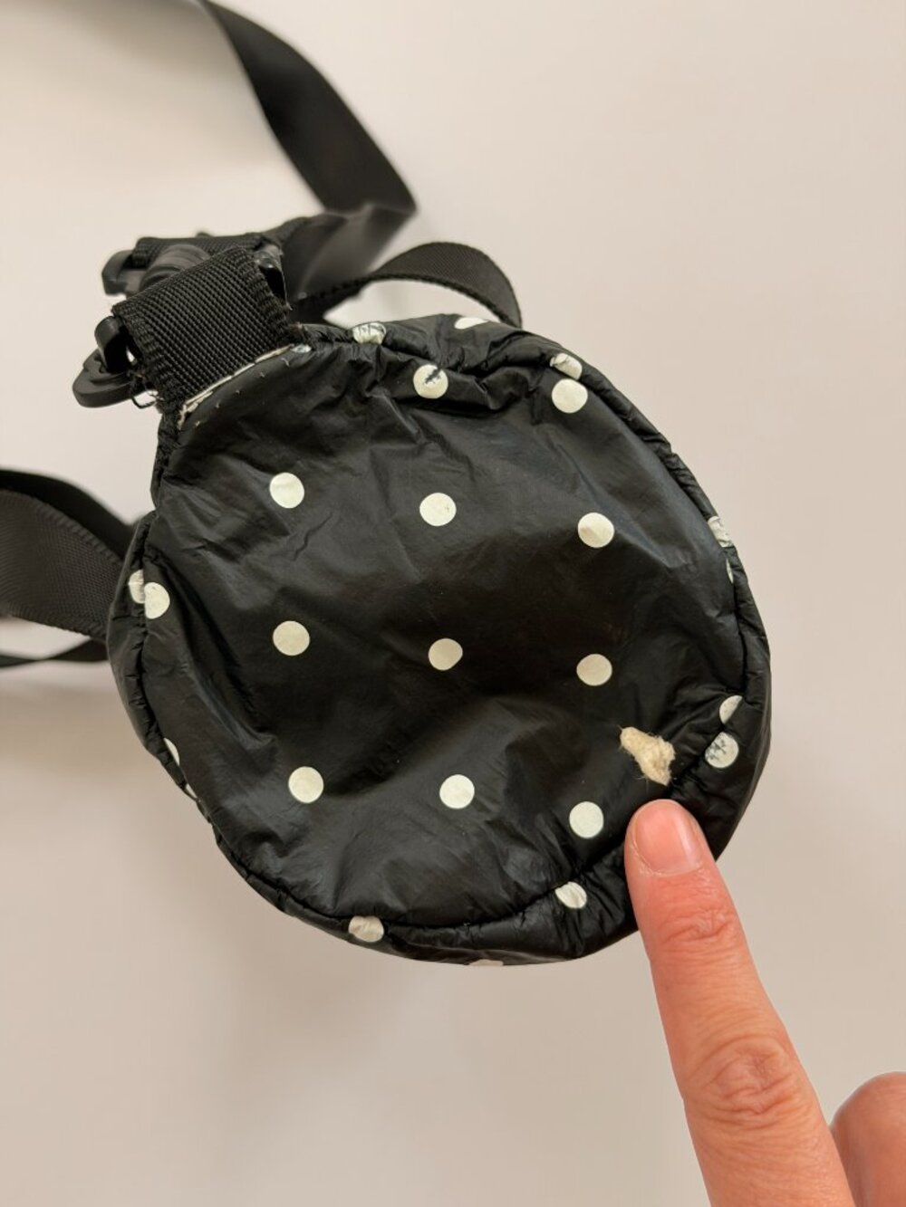 Aloha Black and White Polka Dot Mini Duffle - Picture 3 of 6